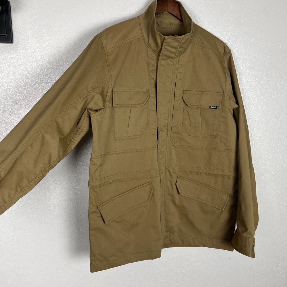 5.11 Tactical Watch Jacket Mens Medium Khaki Pockets Flex-Tac Canvas Outdoor M - Picture 4 of 16
